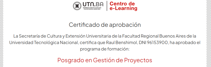 Posgrado Gestión de Proyectos